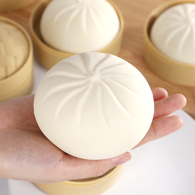 Giải nén sáng tạo Bánh giả Giải nén Đồ chơi giải nén Bánh lớn Bóp âm nhạc Mô phỏng Xiao Long Bao Đồ chơi giải nén hồi phục chậm