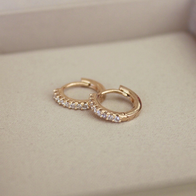 Khuyên Tai Dạng Chuỗi Đính Đá Zircon Phong Cách Pháp Tinh Tế Thời Trang / Bông Tai