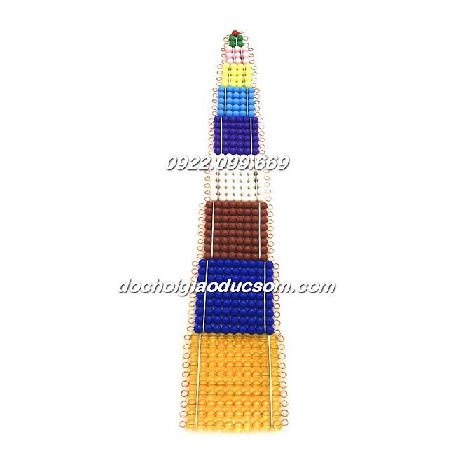 TẤM HẠT CƯỜM MÀU TỪ 1-10 Giáo cụ Montessori coloured bead squares