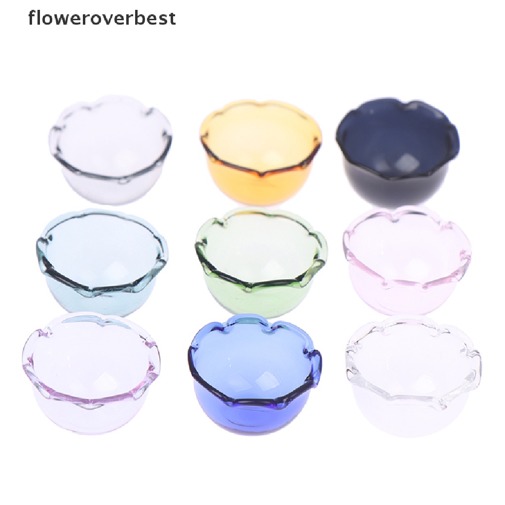 BEST 1PCS 1:12 Dollhouse Miniature Glass Bowl Kitchen Furniture Accessories Toys .