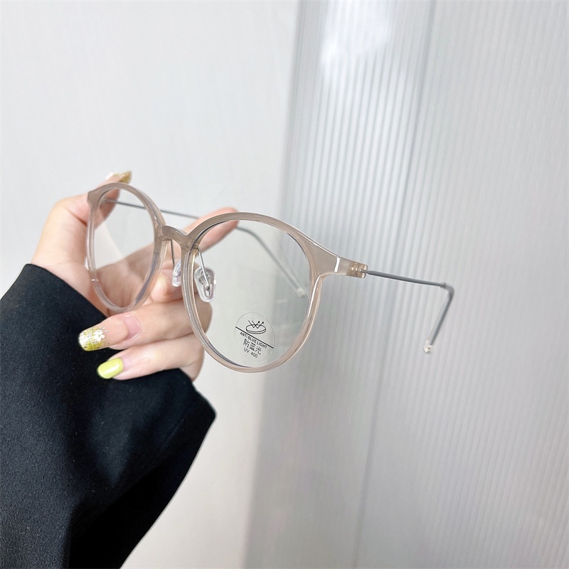 Mắt Kính Gọng Tròn Chống Ánh Sáng Xanh TR90 Thời Trang