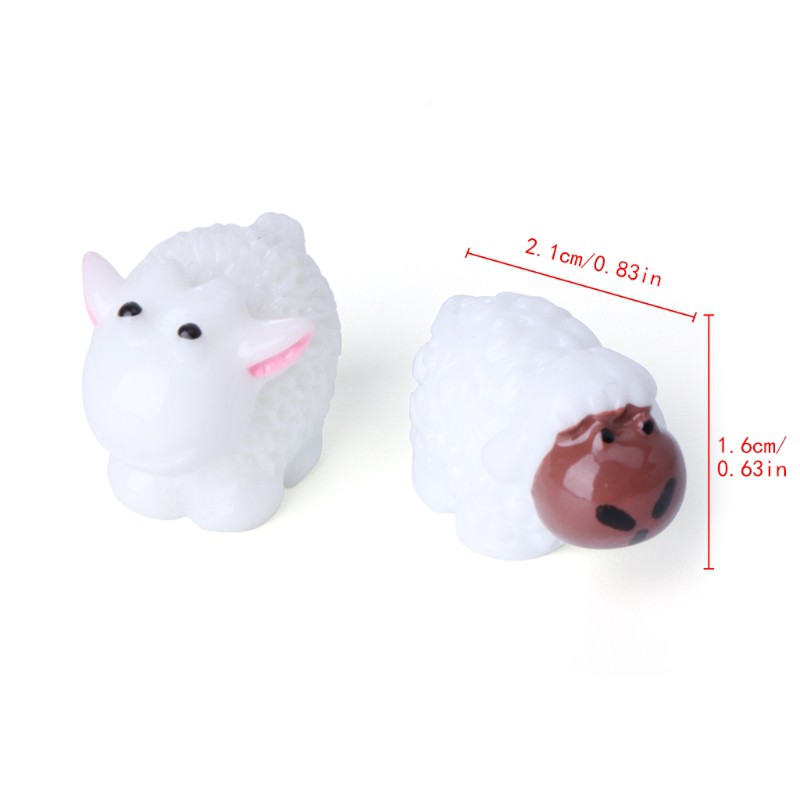 Set 2 Mô Hình Cừu Mini Trang Trí Sân Vườn