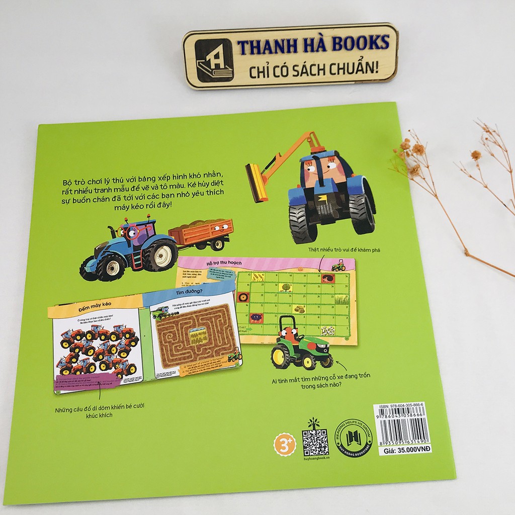 Sách - Đố Vui Với Máy Kéo - Song Ngữ Anh Việt (Puzzle Activity Tractor)