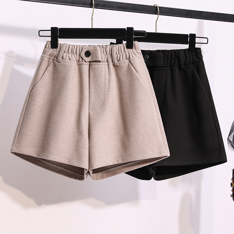 🌺 Hàng order 🌺 Quần Short Đùi Ống Rộng Lưng Cao Vải Dạ Dày Mịn Mùa Đông (từ 40-90kg) (QN006)