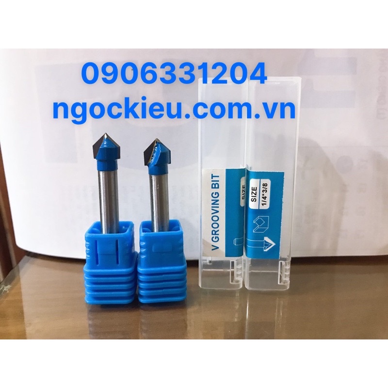 Combo2 MŨI PHAY ALU CHỮ V CAO CẤP 1/4 X 3/8