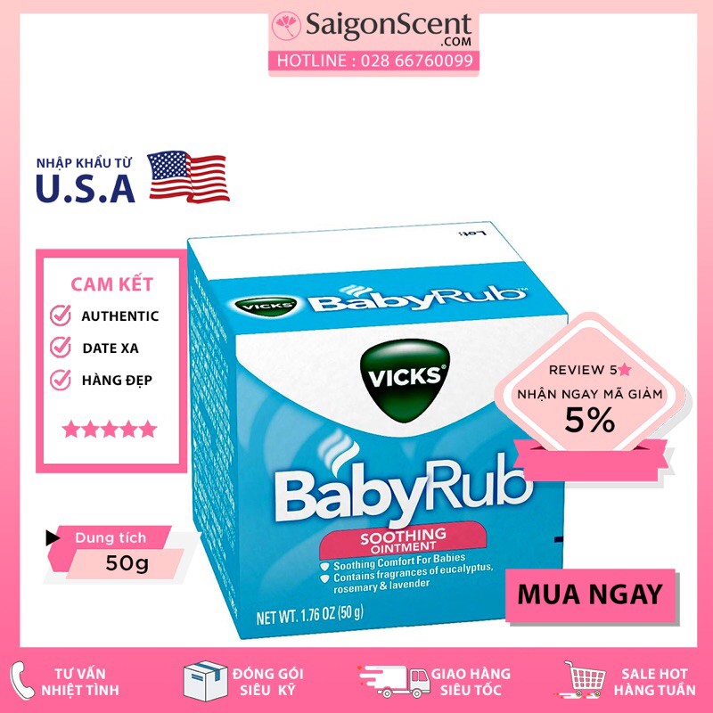 Kem Bôi Ấm Vicks BabyRub ( 50G )