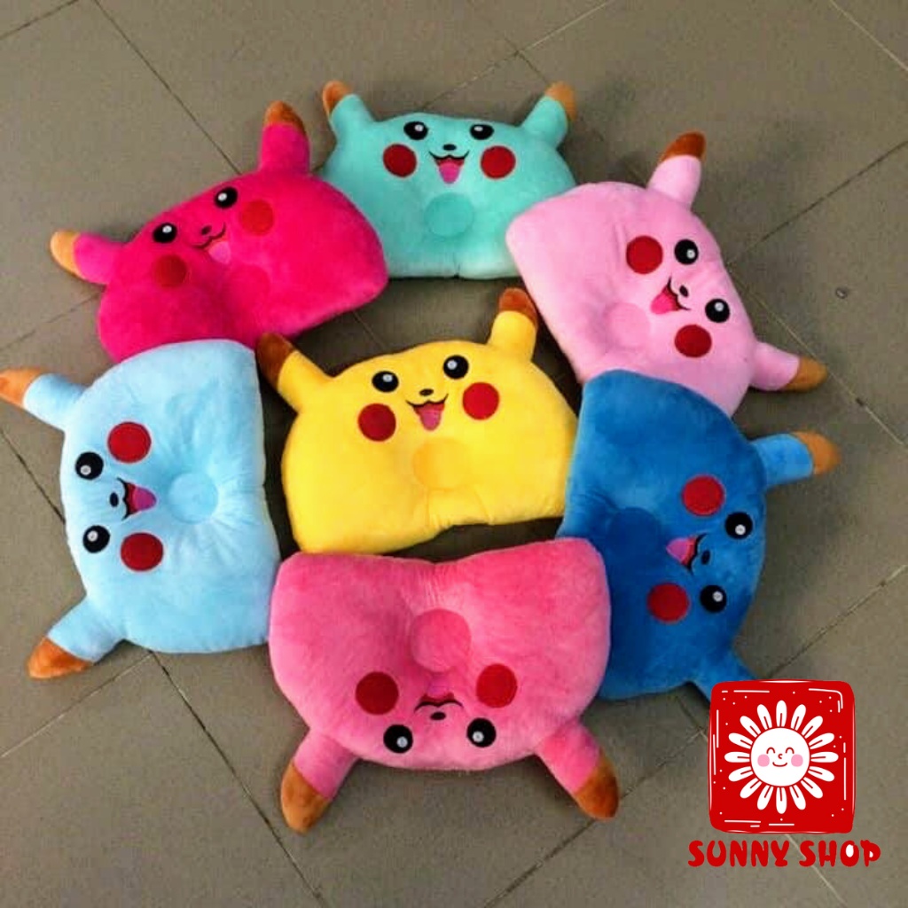 Gối lõm PIKACHU hỗ trợ chống méo đầu cho bé sơ sinh