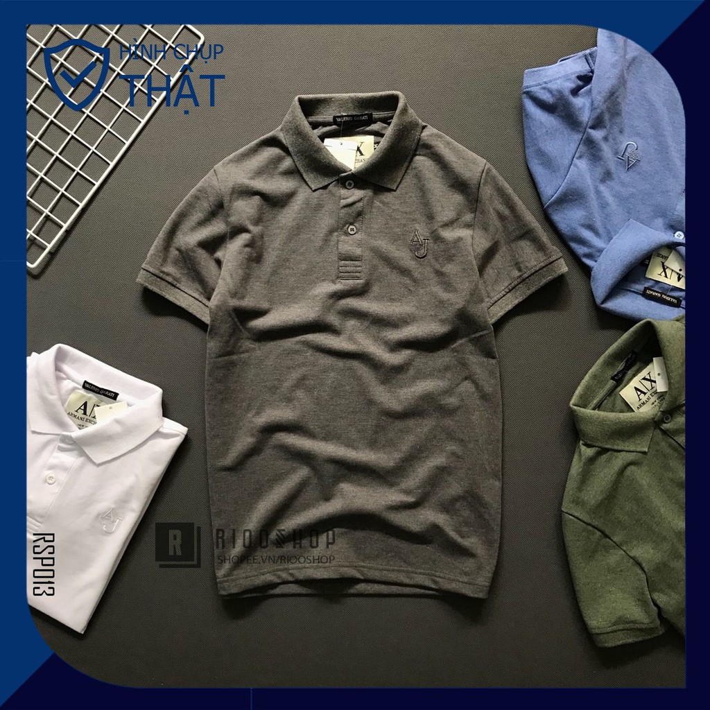 Áo thun có cổ polo, áo polo nam ngắn tay cao cấp đơn giản một màu RSP013 có size lớn big size xxl Riooshop | BigBuy360 - bigbuy360.vn