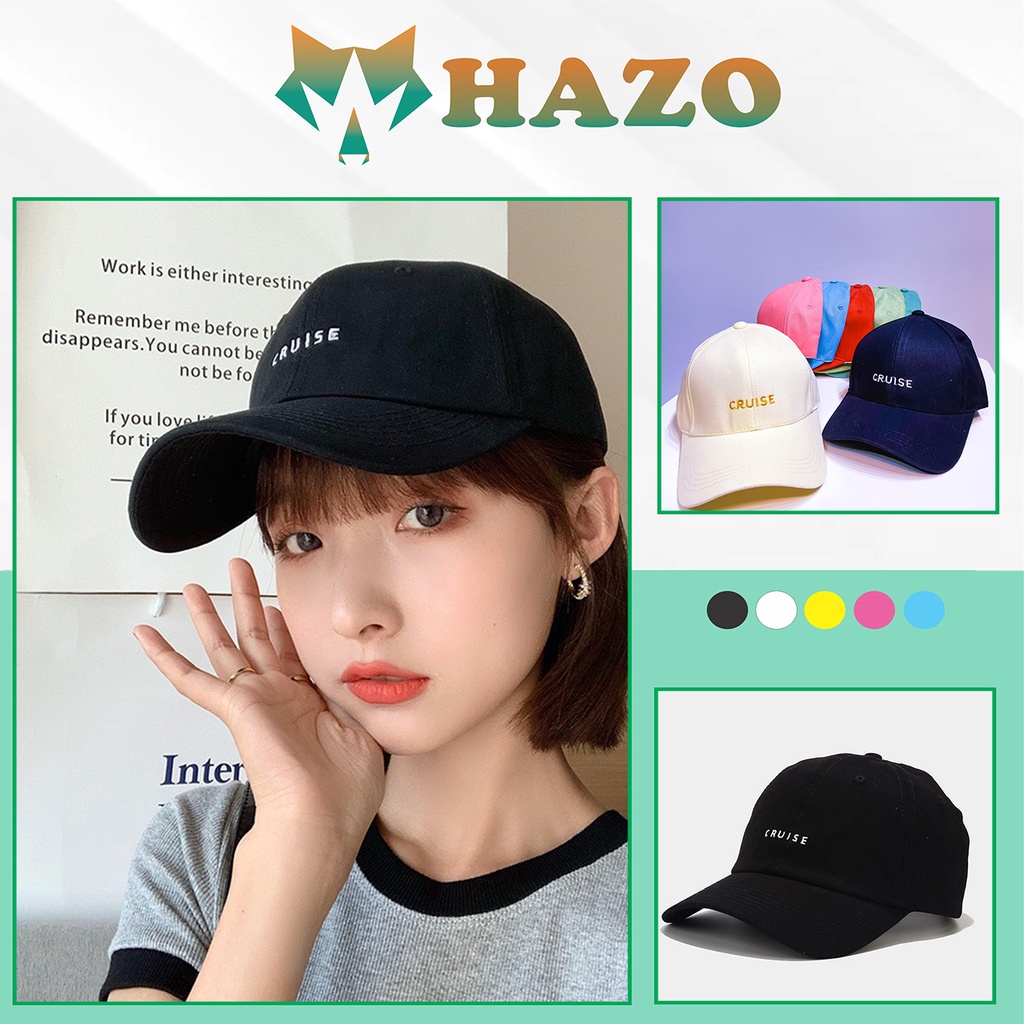 Mũ Lưỡi Trai Nón Kết Thêu Chữ Nhiều Kiểu Cruise Ground Unisex Nam Nữ - Hazo