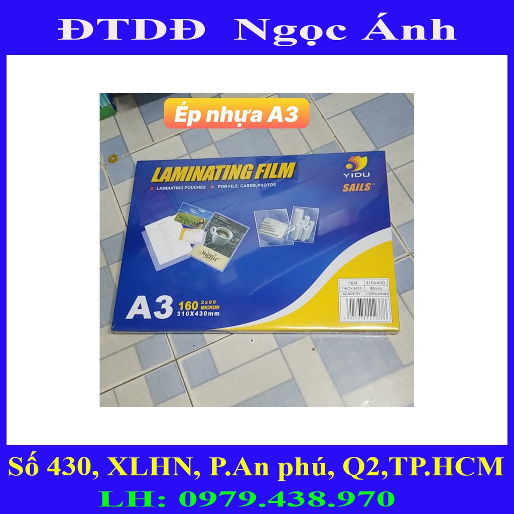 Ép nhựa Plastic khổ A3 DL 160micro