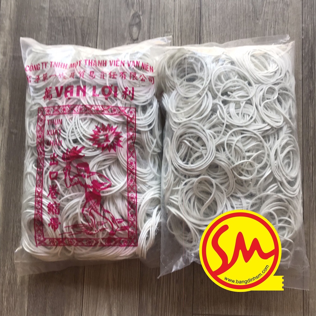 VÒNG CHUN, DÂY THUN, DÂY NỊT BUỘC, DÂY CHUN MÀU TRẮNG GIÁ RẺ 500gr