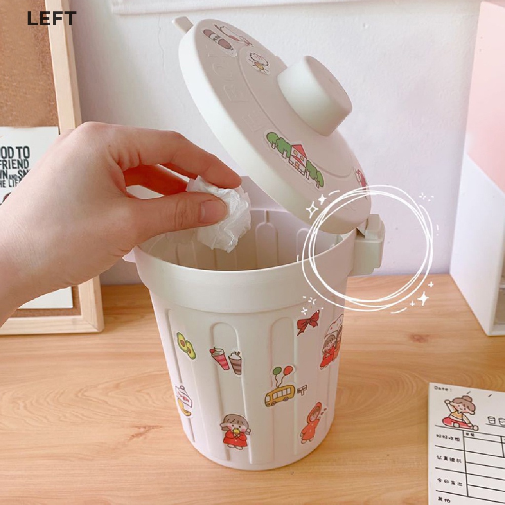 Le Ins Desktop Small Trash Bin Waste Bin Bedroom Home Cute Trash Can
