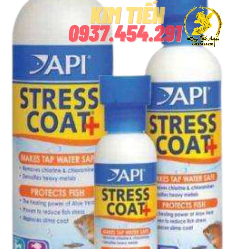 Dung Dịch Stress Coat+ Hàng Mỹ - Khử Độc Nước, Giảm Stress Cho Cá Cảnh