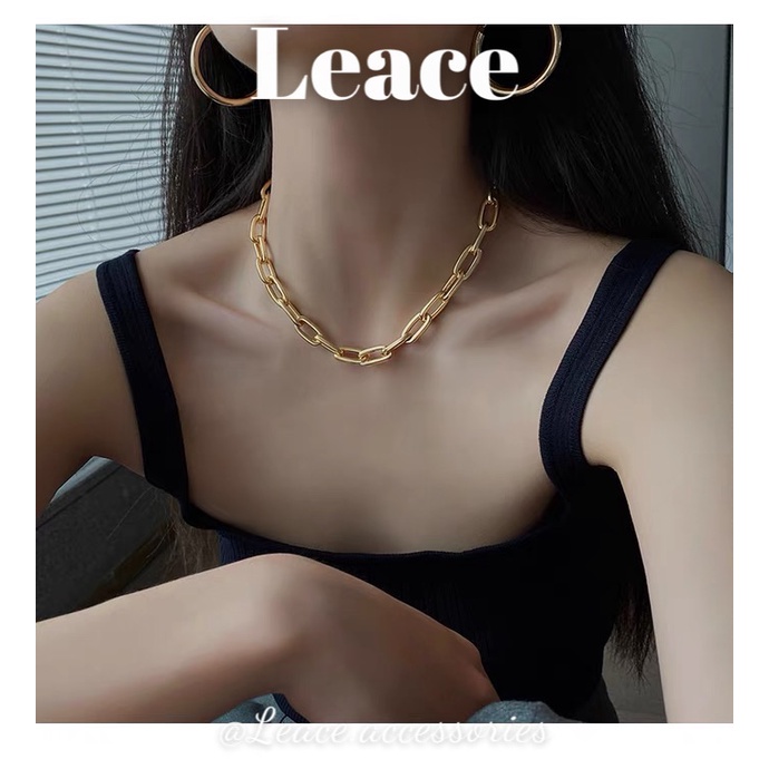 Dây chuyền, vòng cổ hợp kim xích rỗng thời trang cá tính NL002 Leace.accessories