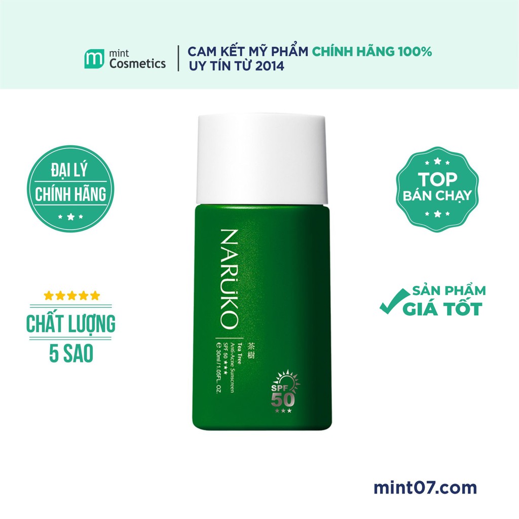 Kem chống nắng Naruko Tea Tree Anti Acne Sunscreen SPF50