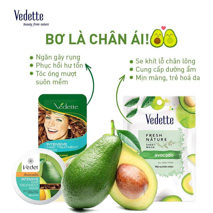 🥑 MẶT NẠ Ủ TÓC BƠ 110g VEDETTE