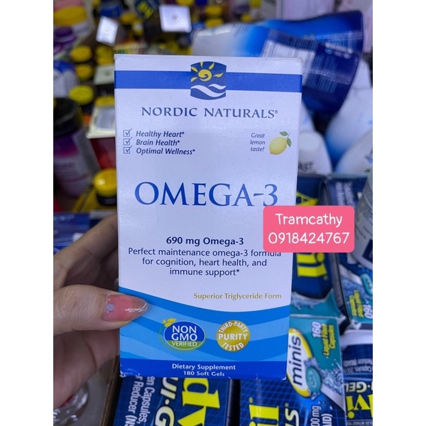 Nordic Naturals DHA Omega_3 -Cải Thiện Huyết Áp. Tim Mạch, trí não