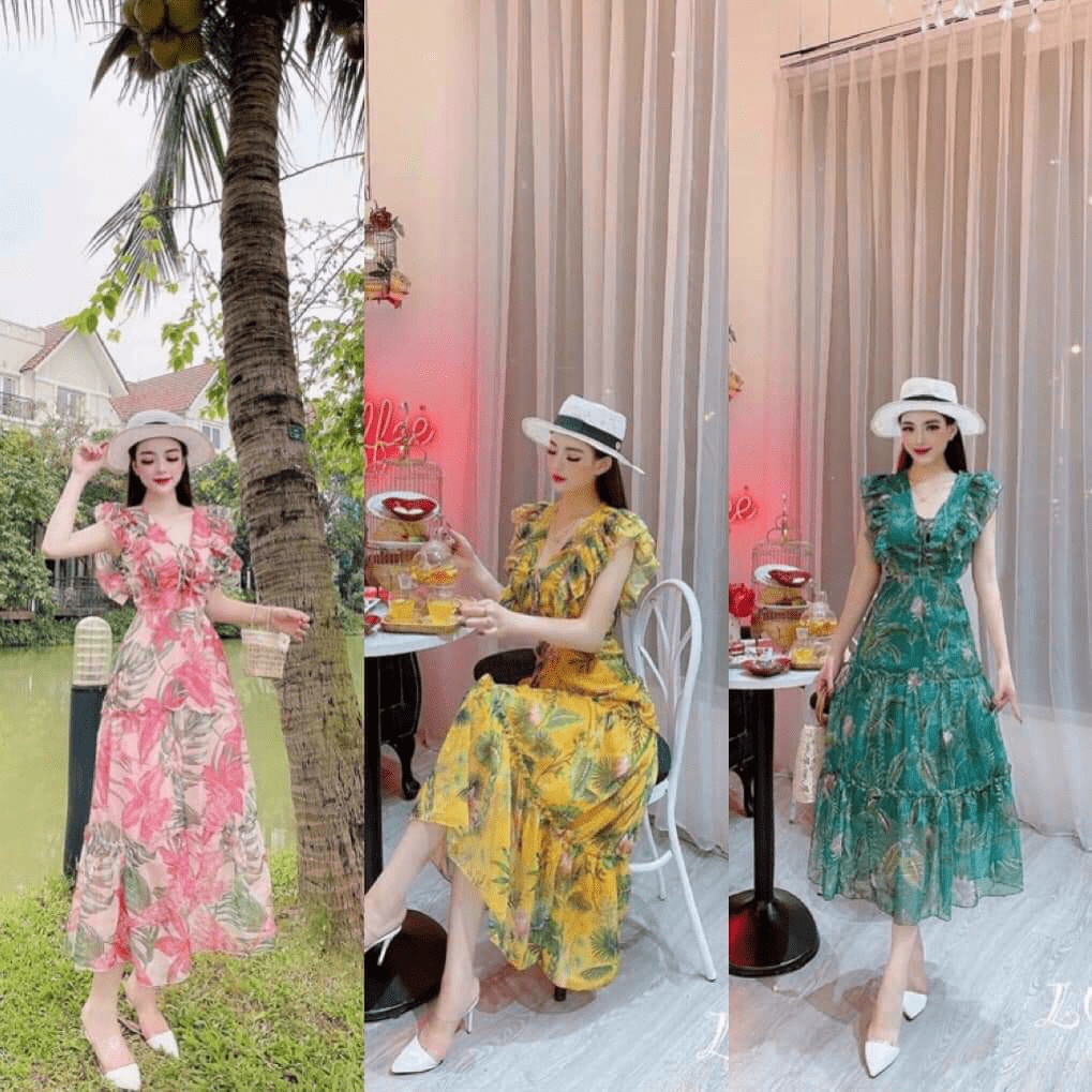 (Mẫu Mới) ĐẦM VOAN THIẾT KẾ SIÊU ĐỘC LẠ VỚI CÁC HỌA TIẾT BẮT MẮT SIÊU ĐẸP UP hhp