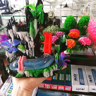 Núi xoay bể cá . Đồ trang trí hồ cá . Đồ trang trí bể cá cảnh
