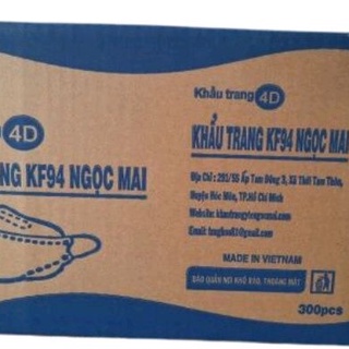 [SỈ] Thùng 300 cái khẩu trang y tế 4D con cá KF94