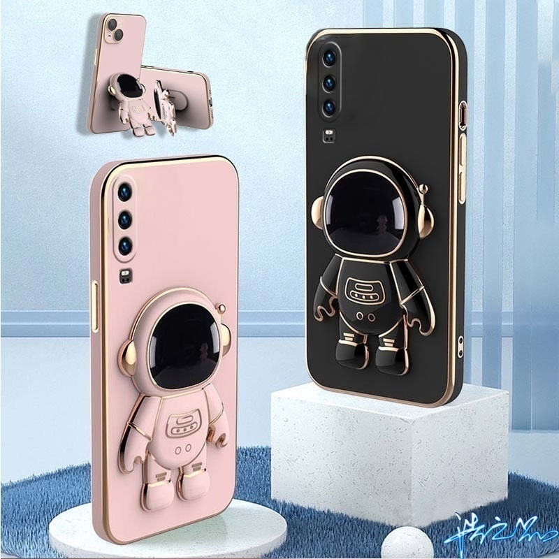 Ốp Điện Thoại Có Giá Đỡ Mạ Điện Họa Tiết Phi Hành Gia 6D Sáng Tạo Cho Vivo V20 V20 Pro 2022