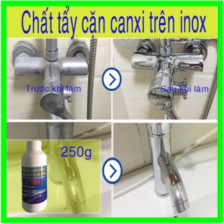 Tẩy cặn canxi inox, thiết bị vệ sinh