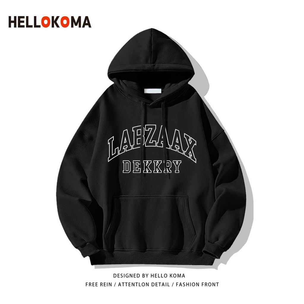 Áo Hoodie Lót Nhung Dày Dặn In Chữ Phong Cách Hong Kong Thời Trang Mùa Đông Cho Nam Và Nữ
