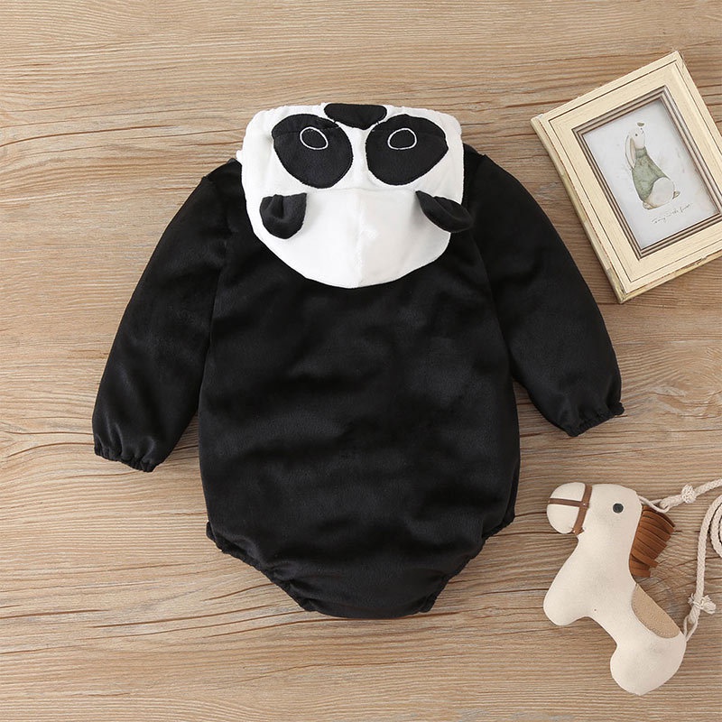 Body Tay Dài In Hoạt Hình Động Vật Dễ Thương Cho Bé Trai Bé Gái Sơ Sinh 6-36 Tháng,Bodysuit Liền Thân Áo Hoodie Cho Bé