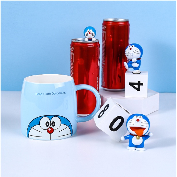 Cốc Gốm Uống Nước, Pha Sữa  Hình Doraemon Siêu Đáng Yêu, Giúp Con Ăn Uống Thích Thú, Ngon Miệng, Quà Tặng Cho Bé