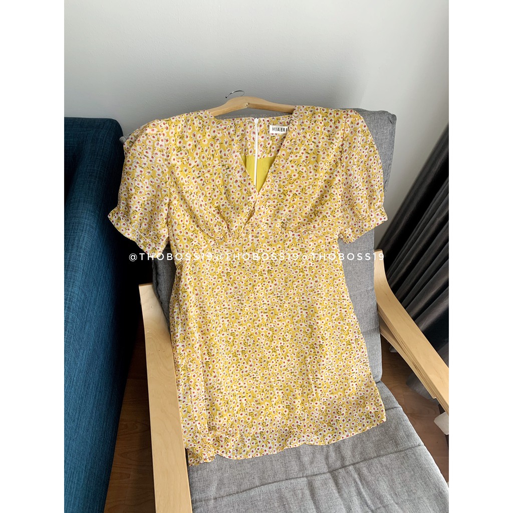 D08 - ĐẦM BIGSIZE HOA NHÍ CỔ V MÙA HÈ | BigBuy360 - bigbuy360.vn