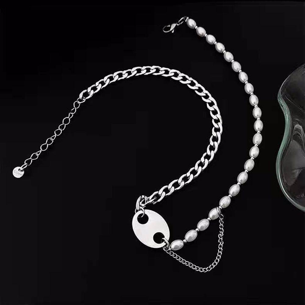 AROMA Vòng cổ Thép Titan Mặt Hình Mũi Heo Thời Trang Hàn Quốc