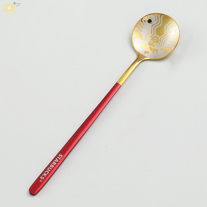 Starbucks style 304 stainless steel net red coffee spoon small round spoon Kitchen essentials for a good life