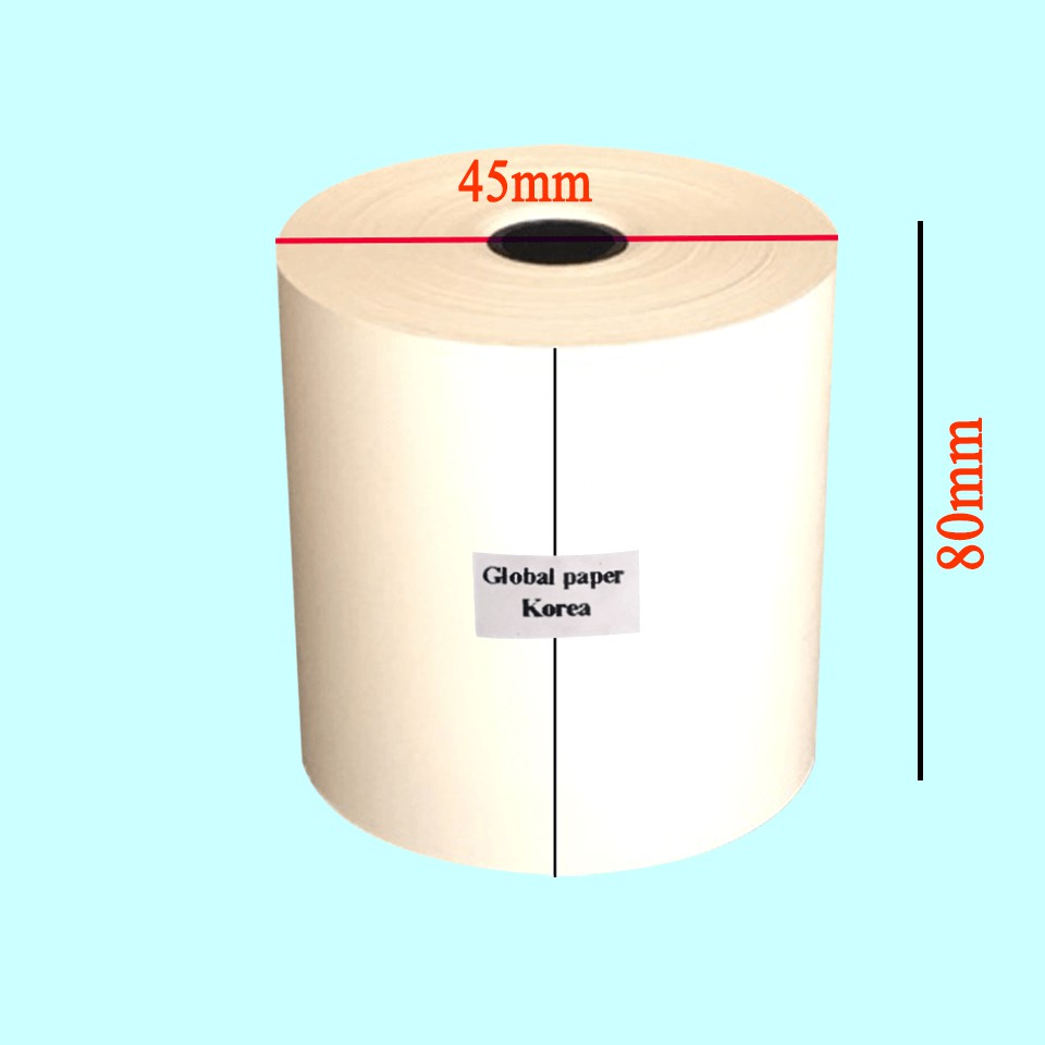 Giấy nhiệt in hóa đơn  K80mm, phi 45mm