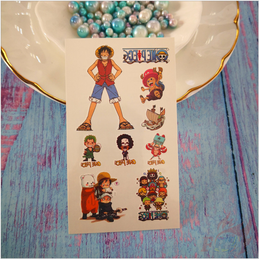 ✿ Miếng Dán Hình Xăm Tạm Thời mini one piece series 01 - anime 01 ✿ 1 Tấm Hình Xăm Dán Chống Nước zoro Quyến Rũ Cho Tay / Chân / Cơ Thể