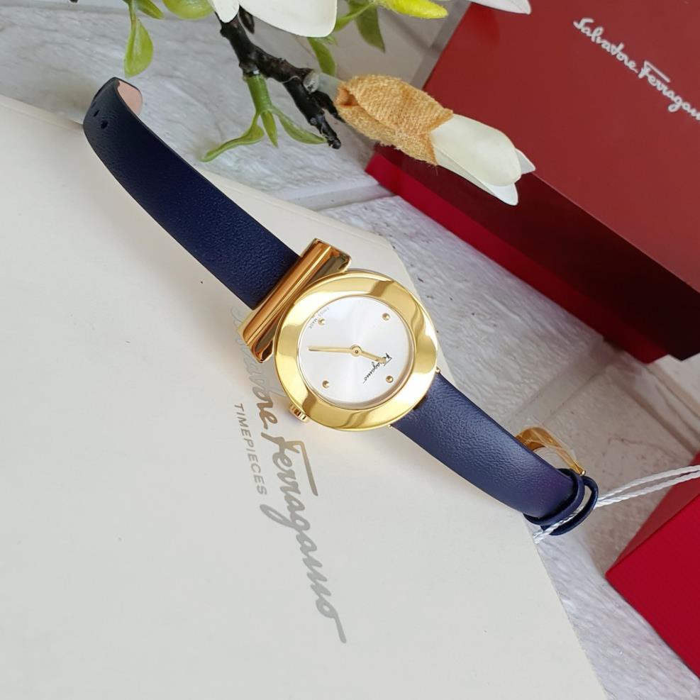 Đồng hồ nữ Salvatore Ferragamo Gancino F43010017 màu xanh tây cực đẹp