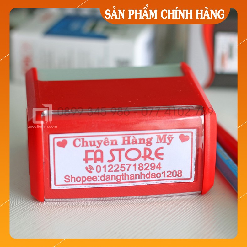 Con dấu bán hàng cho các shop, công ty, cửa hàng, thiết kế con dấu theo yêu cầu kích thước 22x58mm