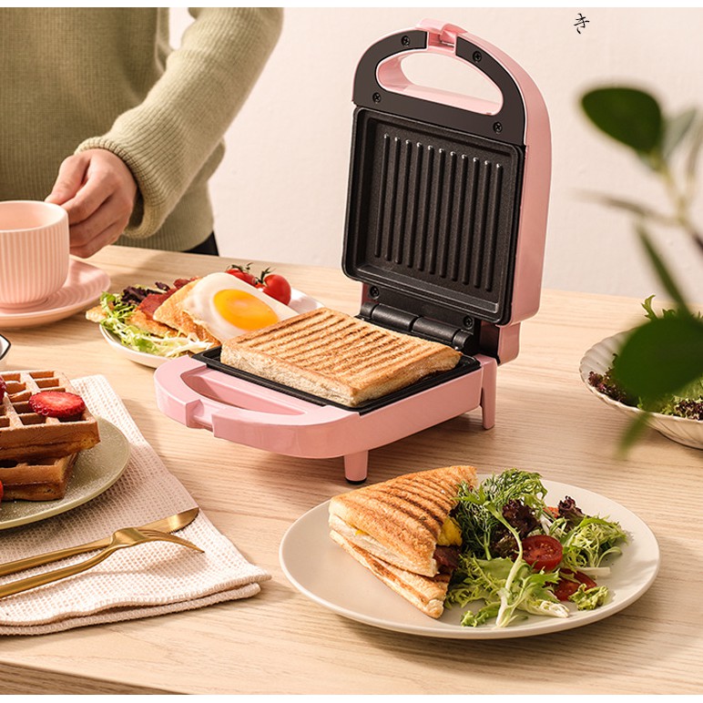 Máy Kẹp Bánh Mì SH-113S 650W Hãng Chính Hãng, Máy Nướng Bánh Mì Sanwich Chỉ Với 3 Phút Có Ngày Bữa Sáng