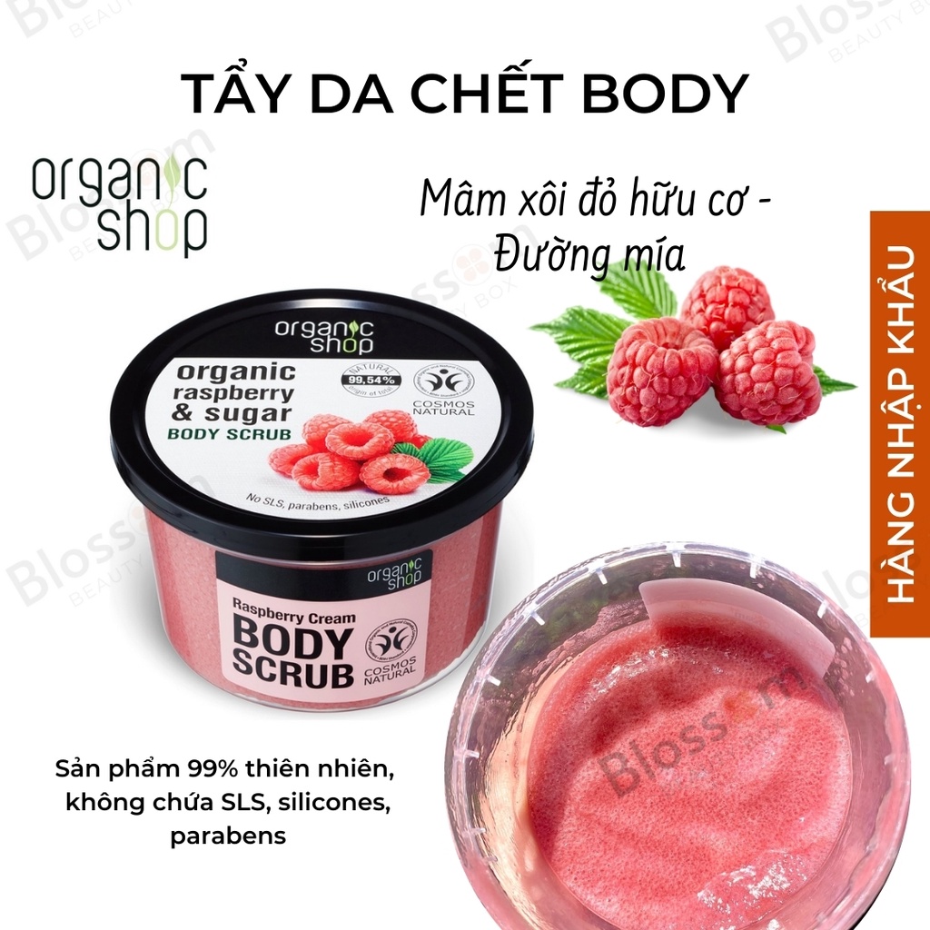 Tẩy da chết cà phê Nga body Organic Shop 250ML