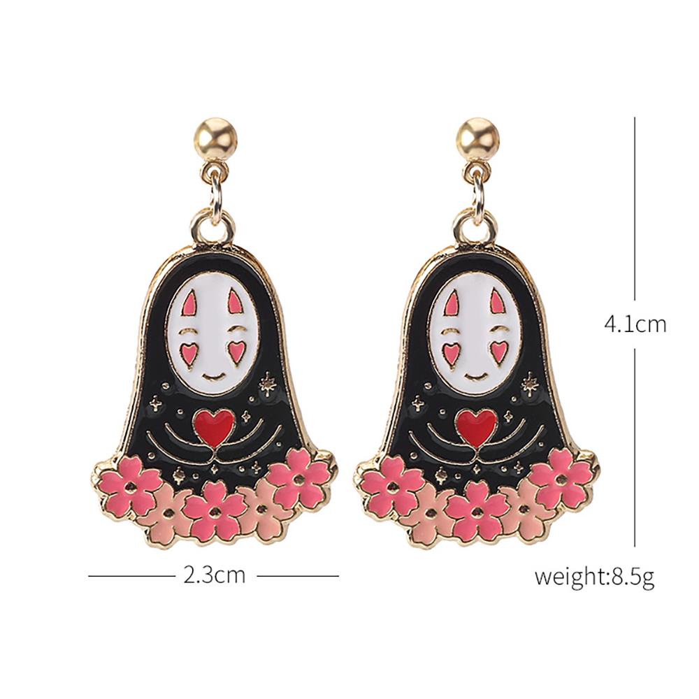 QQMALL Bông Tai Hợp Kim Hình Anime Spirited Away Thời Trang