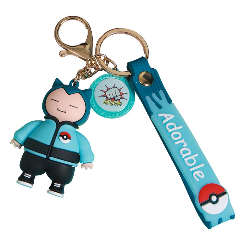 Móc khóa trang trí gắn búp bê Pikachu 3D mới