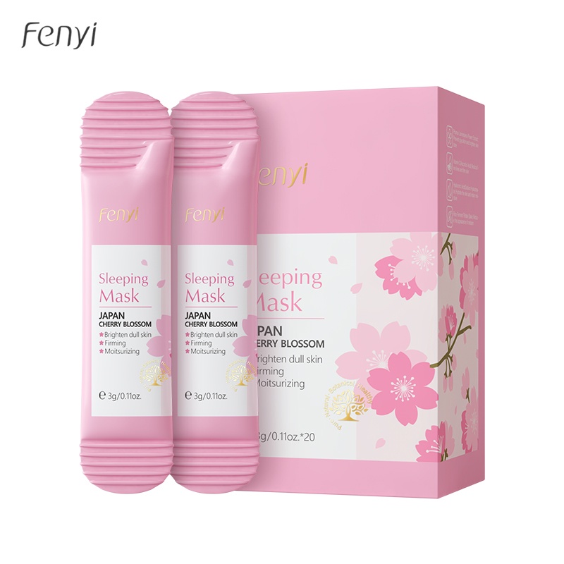 Set 20 Mặt Nạ Ngủ Dưỡng Ẩm Chiết Xuất Hoa Anh Đào Fenyi 3Gx20