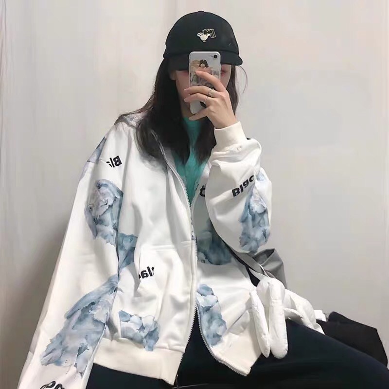 Áo khoác nỉ cardigan unisex form rộng In Toàn Thân Black Demon nam nữ ulzzang Wind | BigBuy360 - bigbuy360.vn