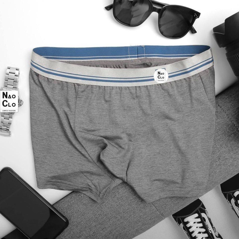 Quần boxer, quần lót nam mềm mịn, thoáng mát, 100% cotton co giãn thoải mái