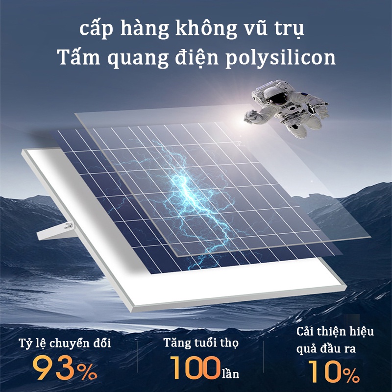 Đèn Pha Led Năng Lượng Mặt Trời Đèn Sân Vườn Siêu Sáng Chống Nước Cao Cấp 50W 200W 300W 500W
