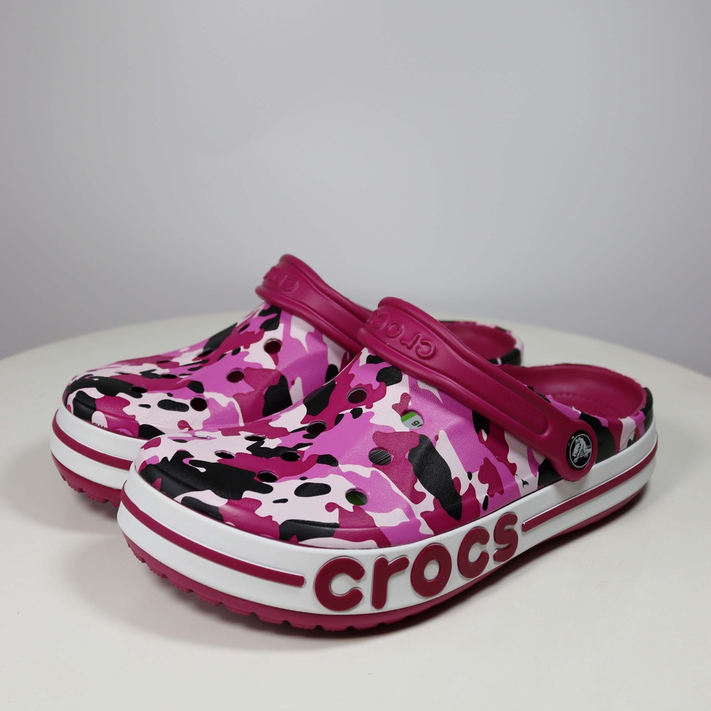 Dép Crocs unisex Ngụy Trang Đi Biển Cho jibbitz []205089】