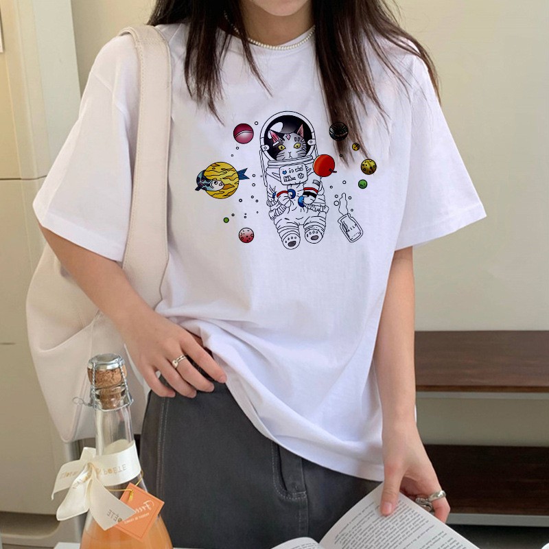Áo thun trắng cotton nguyên chất thấm hút mồ hôi tốt thích hợp cho mùa hè