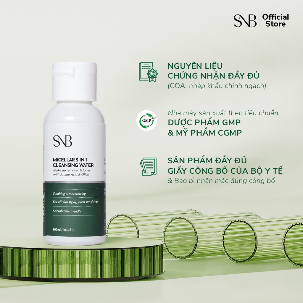 Nước tẩy trang SNB Micellar 2 in 1 Cleansing Water 30ml