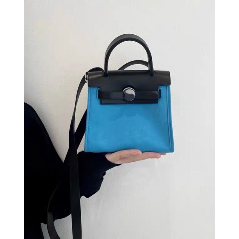 Túi Đeo Chéo Bằng Vải canvas Dáng Vuông Nhỏ Phong Cách Hàn Quốc 2022 Mới