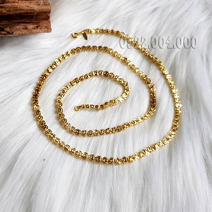 Dây chuyền mạ vàng, vòng cổ đồng xu 3D.