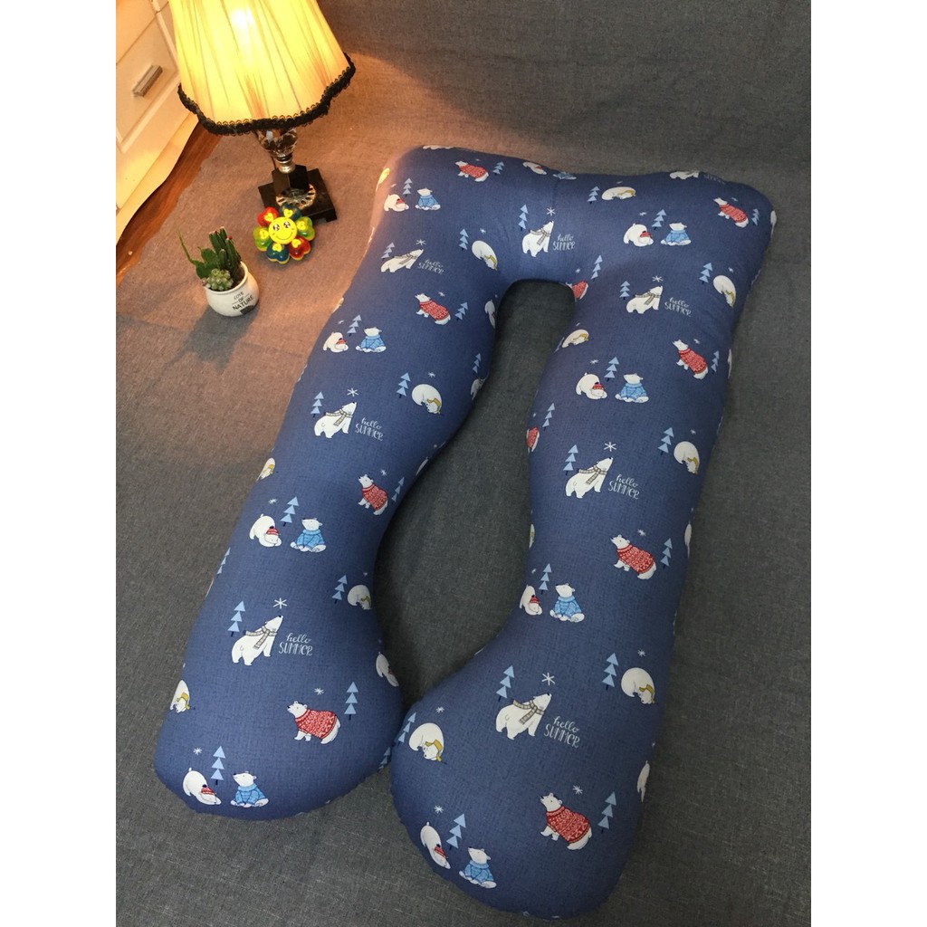 set Gối ôm chữ U đa năng cho bà bầu đẹp